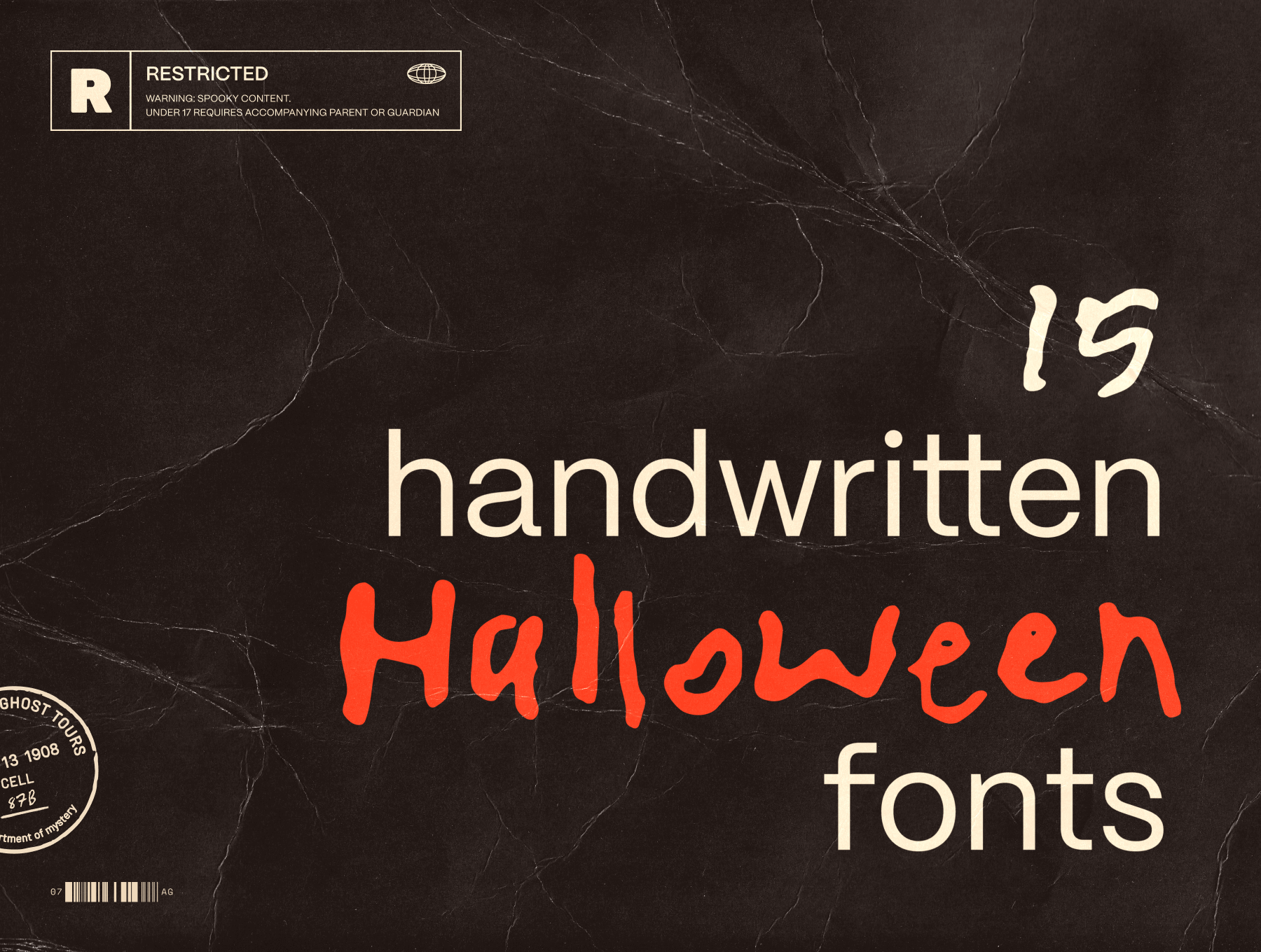 15 messy handwritten Halloween fonts