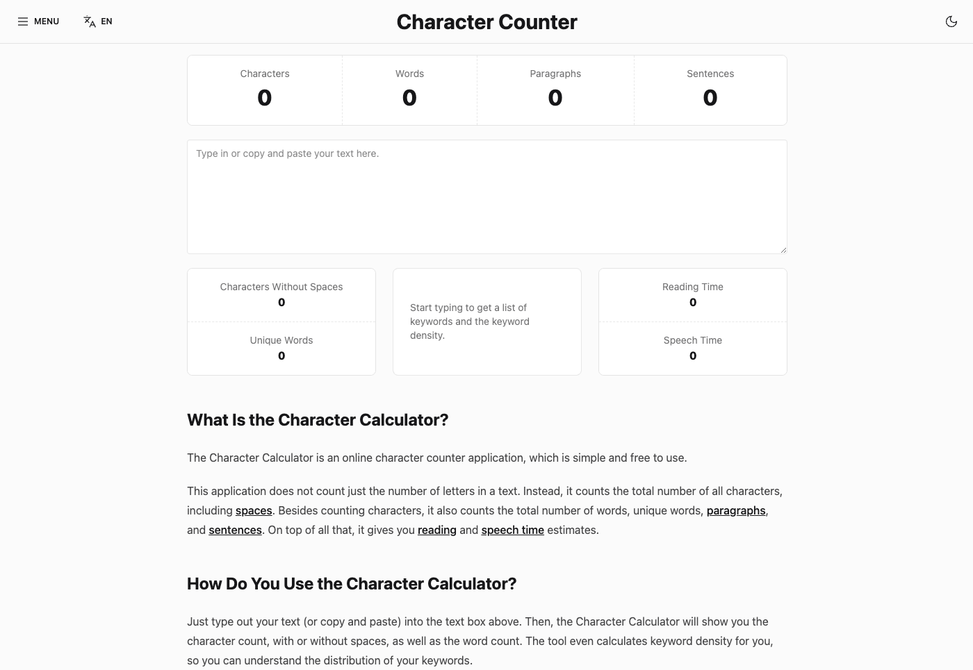 Character Counter