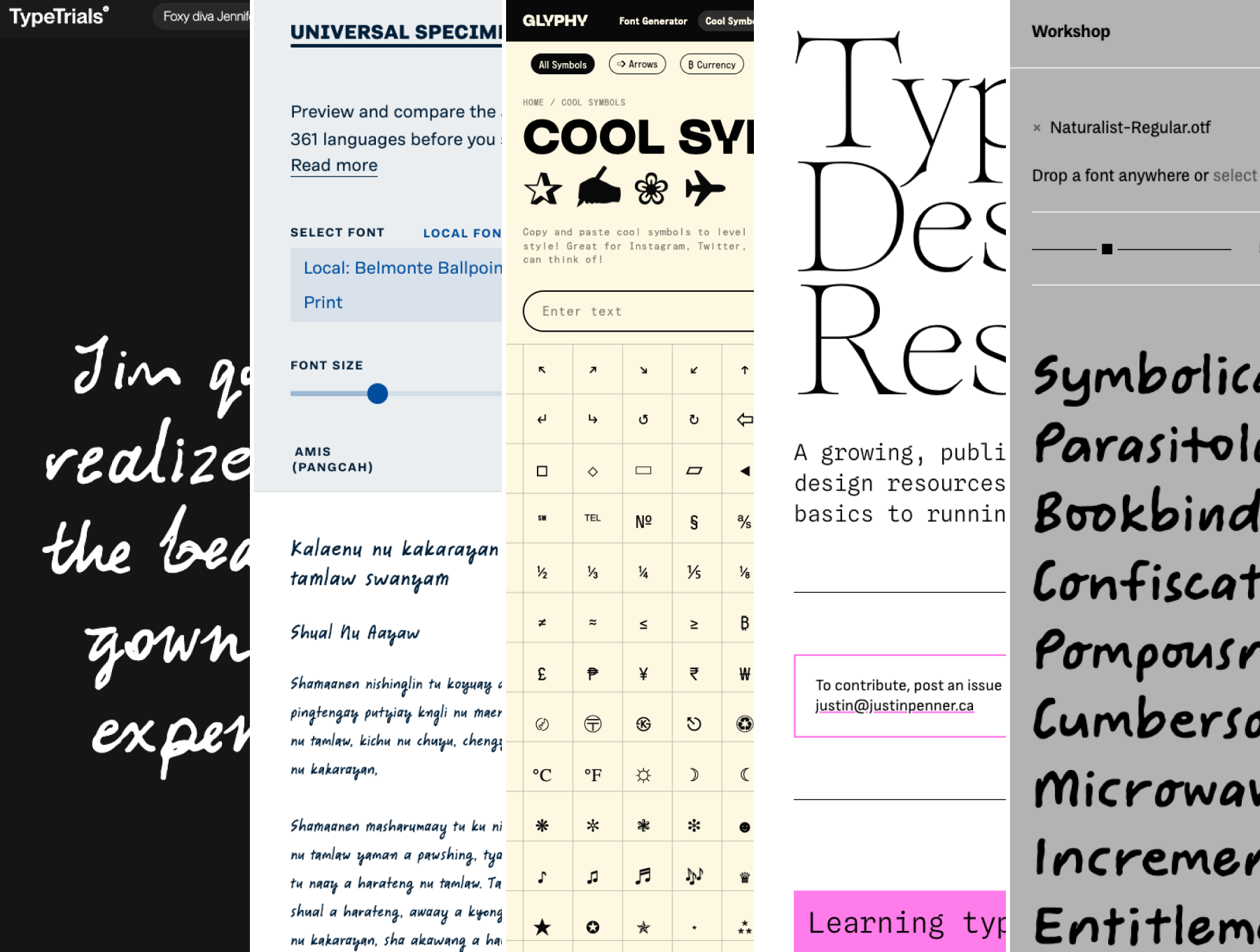 Tools for font designers | TYPEHEIST Blog