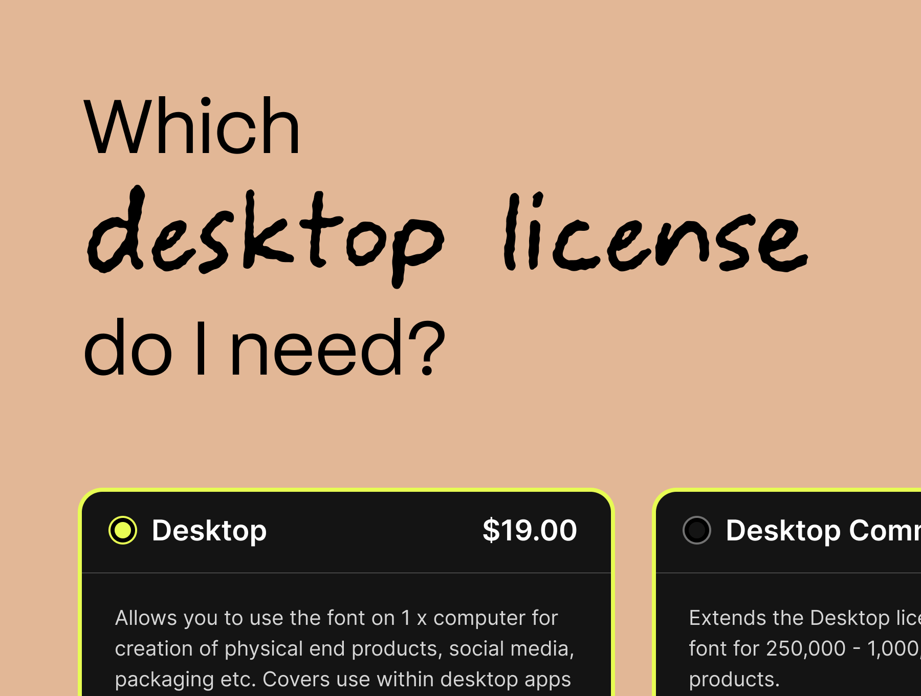 Which Desktop Font License Do I Need?