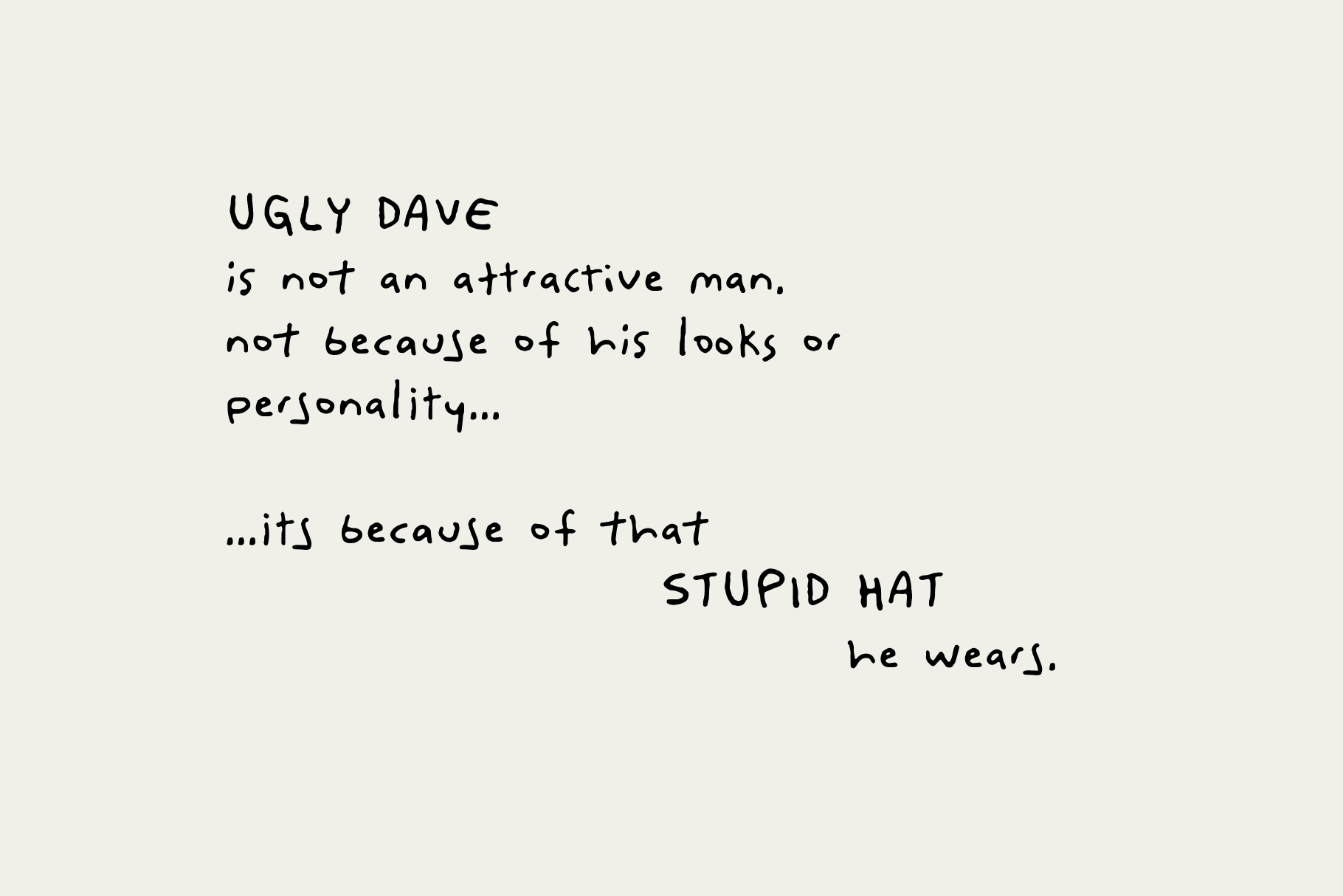Ugly Dave messy handwriting font
