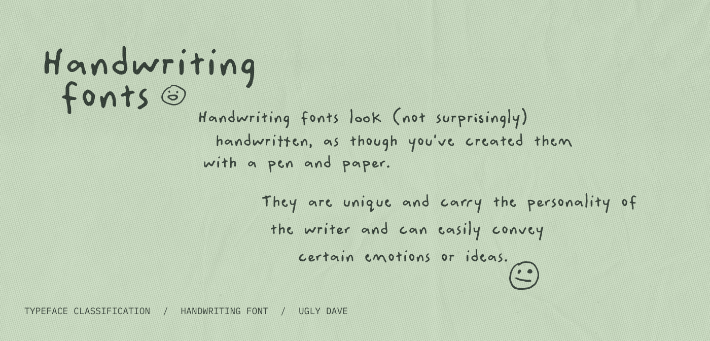 Handwriting fonts