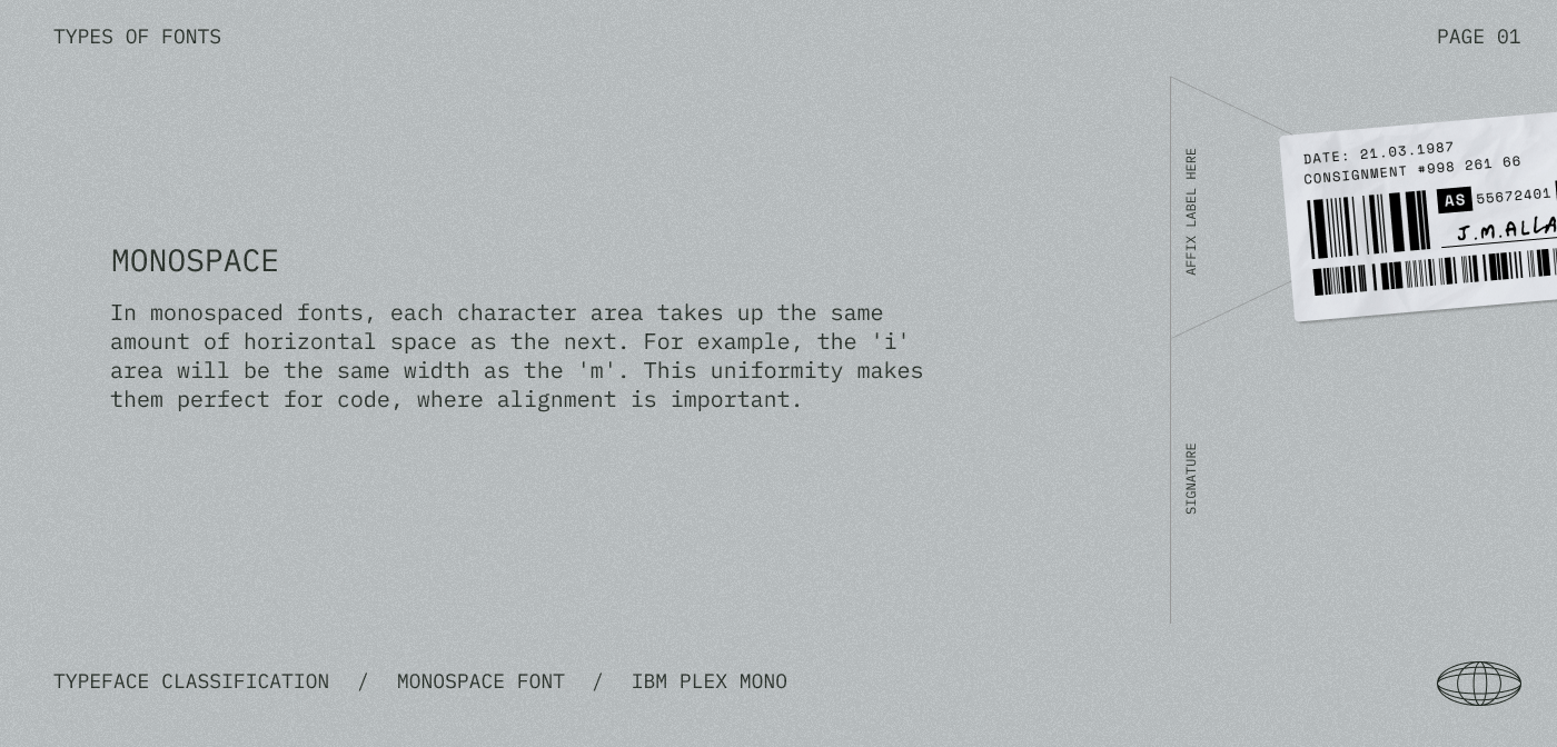 Monospace fonts