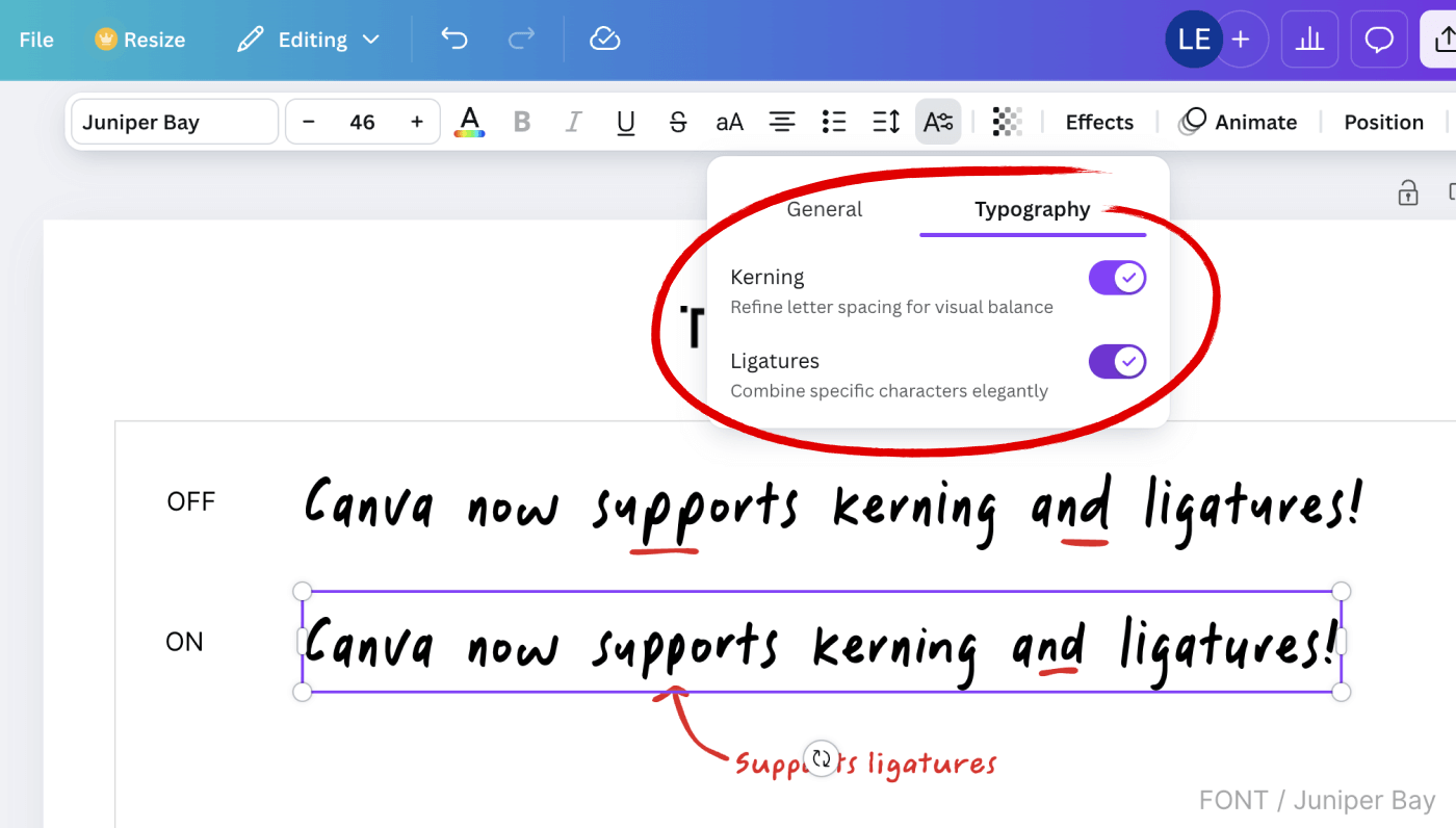 Advanced formatting in Canva