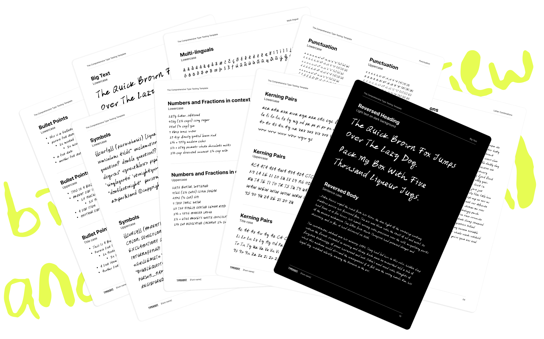 Type Testing Template Sample