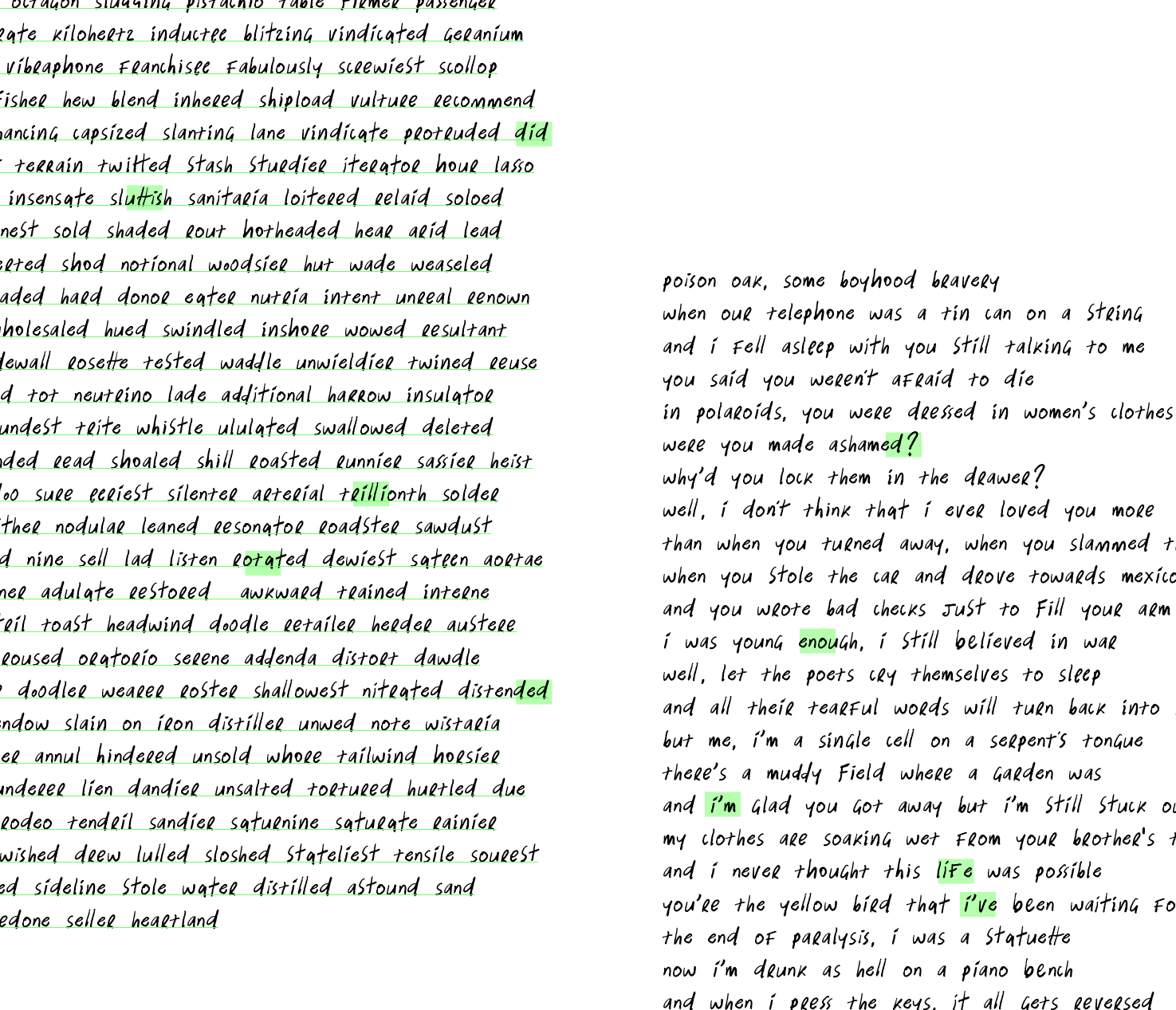 Type testing lowercase letters