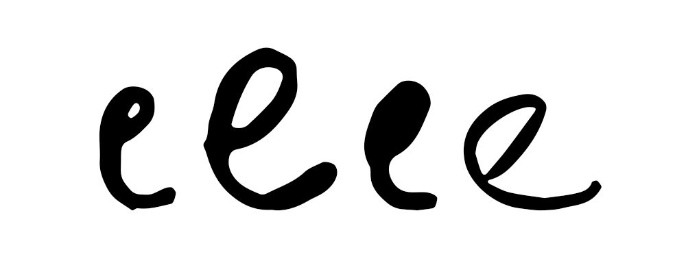 Image showing letter e glyphs